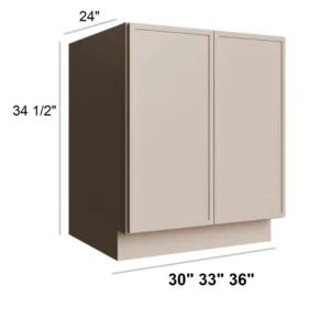 SLIM SHAKER OAK - Sink Base, 30"W x 34.5"H x 24"D