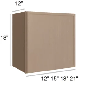 SLIM SHAKER OAK - Wall Bridge Cabinets, 12"W x 18"H x 12"D