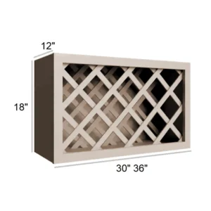 SLIM SHAKER OAK - Wall Wine Rack Cabinets, 30"W x 15"H x 12"D