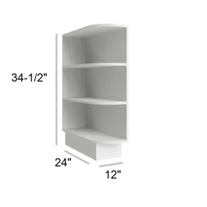 Slim Shaker White - Open End Base, 12"W x 34.5"H x 24"D