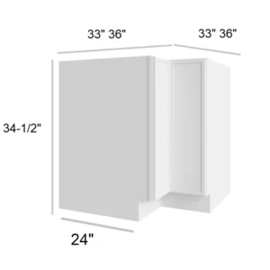 Slim Shaker White - Lazy Susan Base, 33"W x 34.5"H x 24"D