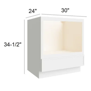 Slim Shaker White - Microwave, 30"W x 34.5"H x 24"D