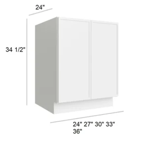 Slim Shaker White - Base Full Height Door, 24"W x 34.5"H x 24"D