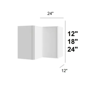 Slim Shaker White - Easy Reach, 24"W x 12"H x 12"D