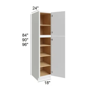 Slim Shaker White - Utility Cabinets, 18"W x 84"H x 24"D