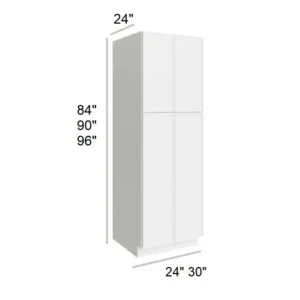 Slim Shaker White - Utility Cabinets, 24"W x 84"H x 24"D