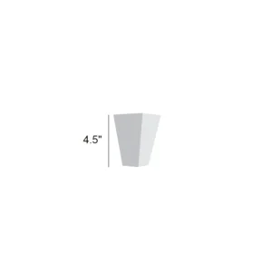 Slim Shaker White - Tapered Leg, 1"W x 1"H x 1"D