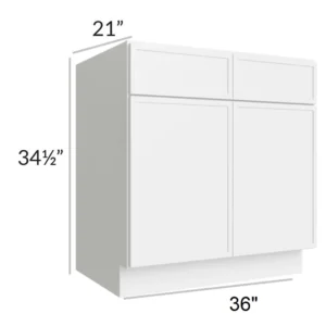 Slim Shaker White - Vanity Sink Base, 33"W x 34.5"H x 21"D