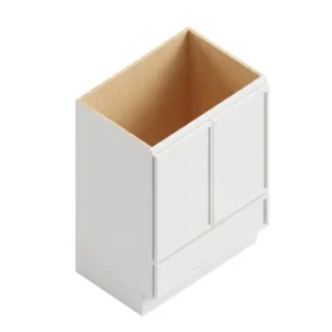 Slim Shaker White - Vanity Sink Door/Drawer, 24"W x 34.5"H x 21"D
