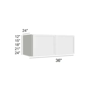 Slim Shaker White - Refrigerator Cabinets, 30"W x 12"H x 24"D