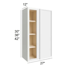 Slim Shaker White - Blind Wall Cabinets, 27"W x 30"H x 12"D
