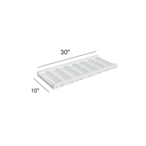 Slim Shaker White - Glass Holder Cabinets, 30"W x 2"H x 12"D