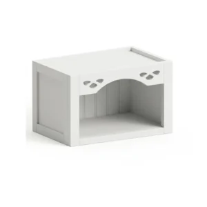 Slim Shaker White - Wall Decorative Nook Cabinet, 30"W x 15"H x 12"D