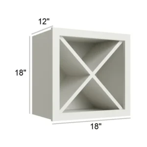 Slim Shaker White - Wine Storage Cube, 18"W x 18"H x 12"D