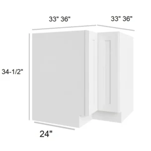 White Shaker - Lazy Susan Base, 33"W x 34.5"H x 24"D
