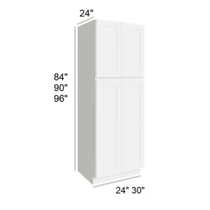 White Shaker - Utility Cabinets, 24"W x 84"H x 24"D