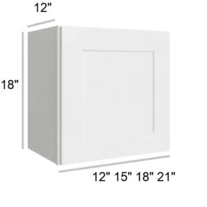 White Shaker - Wall Bridge Cabinets, 12"W x 18"H x 12"D