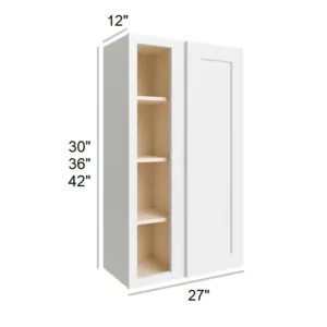 White Shaker - Blind Wall Cabinets, 27"W x 30"H x 12"D