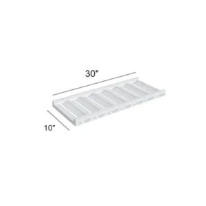 White Shaker - Glass Holder Cabinets, 30"W x 2"H x 12"D
