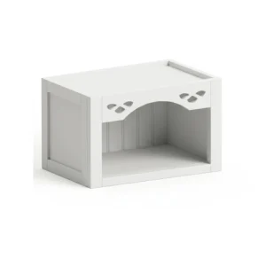 White Shaker - Wall Decorative Nook Cabinet, 30"W x 15"H x 12"D